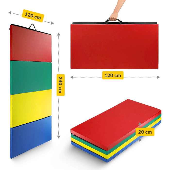 Складаний гімнастичний мат 4FIZJO Folding Exercise Mat XL Multicolor (P-5905973402774)