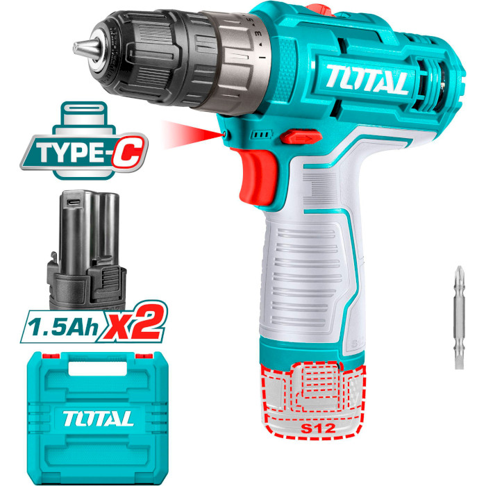 Акумуляторний шурупокрут TOTAL TDLI12202