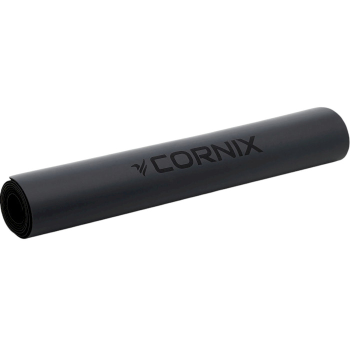 Килимок для фітнесу CORNIX PU 183 x 68 x 0.4 см Black