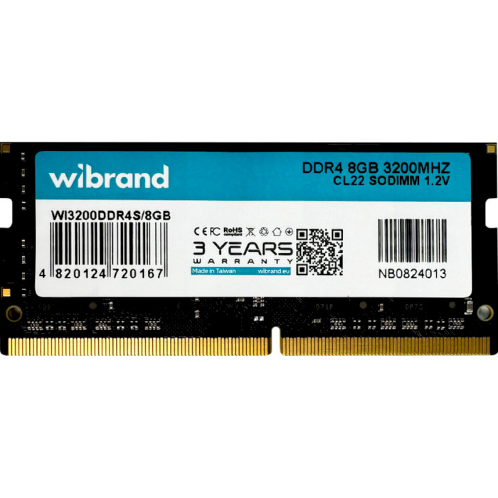 Модуль пам'яті WIBRAND SO-DIMM DDR4 3200MHz 8GB