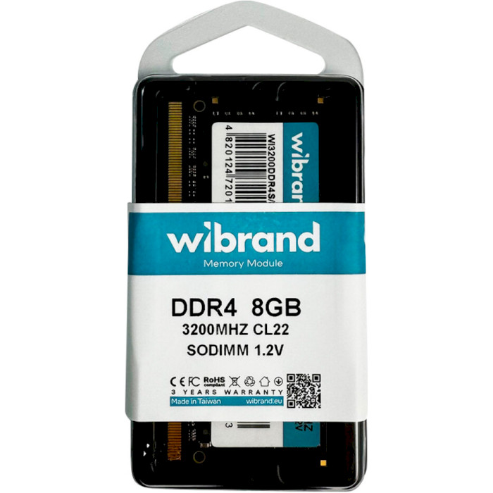 Модуль пам'яті WIBRAND SO-DIMM DDR4 3200MHz 8GB