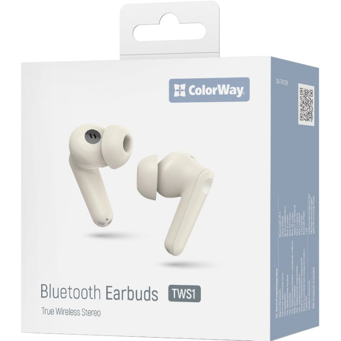 Навушники COLORWAY Slim TWS-1 Earbuds Beige