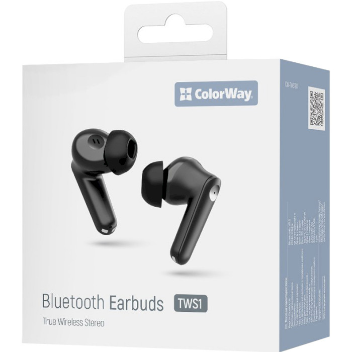 Наушники COLORWAY Slim TWS-1 Earbuds Black