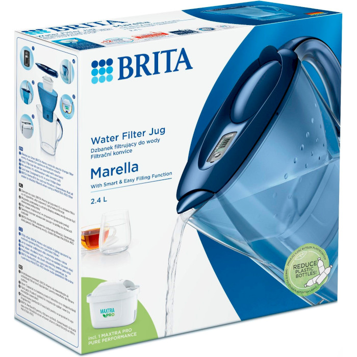 Фильтр-кувшин для воды BRITA Marella Memo MX Pro Blue 2.4л (1052799)