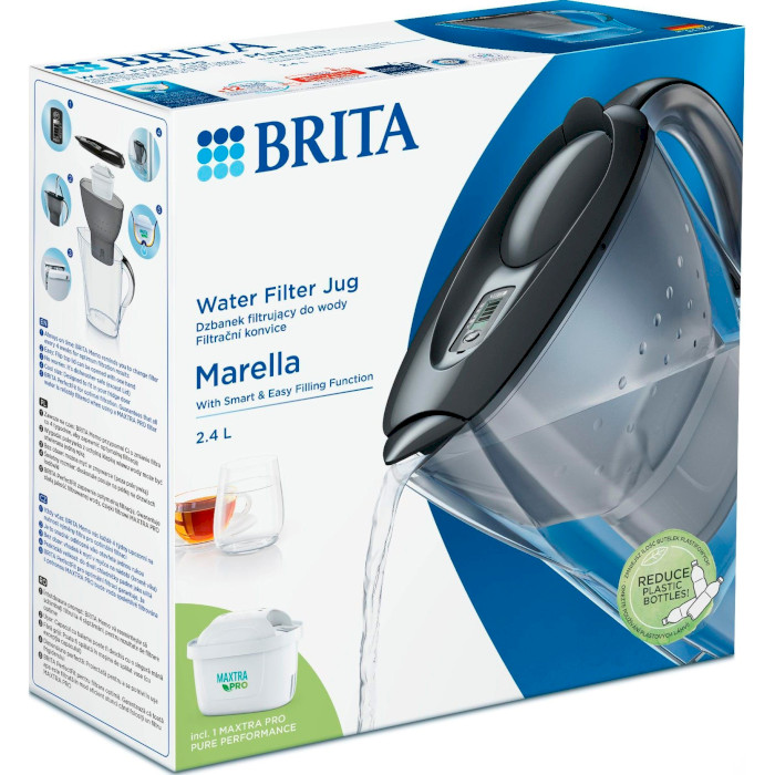 Фільтр-глечик для води BRITA Marella Memo MX Pro Graphite 2.4л (1052794)