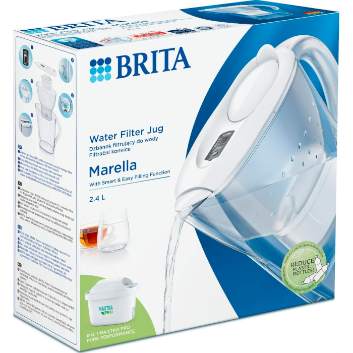 Фільтр-глечик для води BRITA Marella Memo MX Pro White 2.4л (1052789)