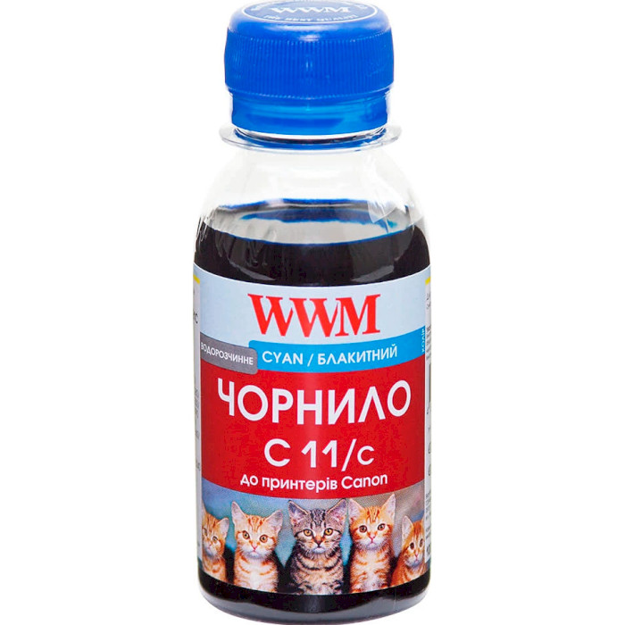 Чорнило WWM для Canon CL-511С/CL-513С/CLI-521C Cyan (C11/C-2)