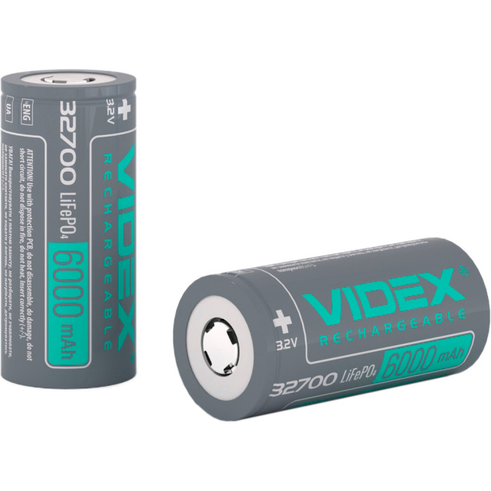 Акумулятор VIDEX Rechargeable 32700 6000mAh 3.2V (32700-LFP/6000/1B)