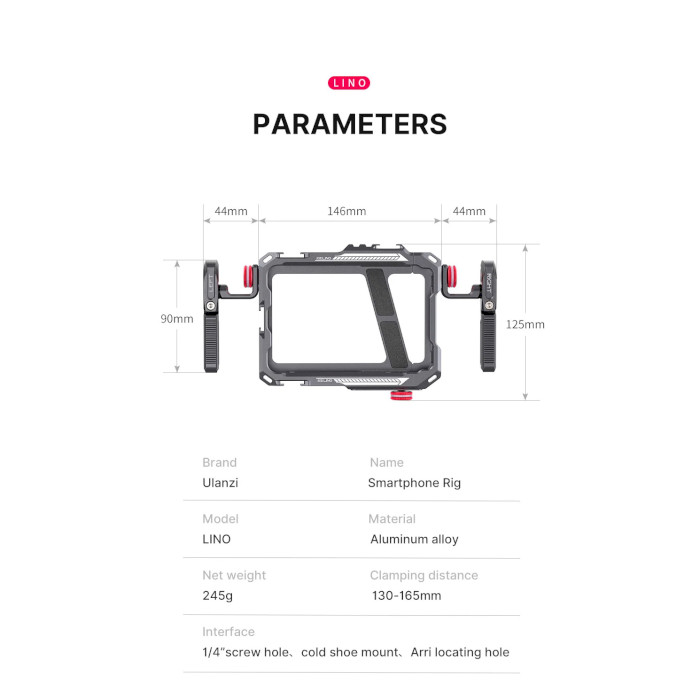 Тримач для смартфона ULANZI Lino Dual Handle Metal Smartphone Rig (UV-2792)