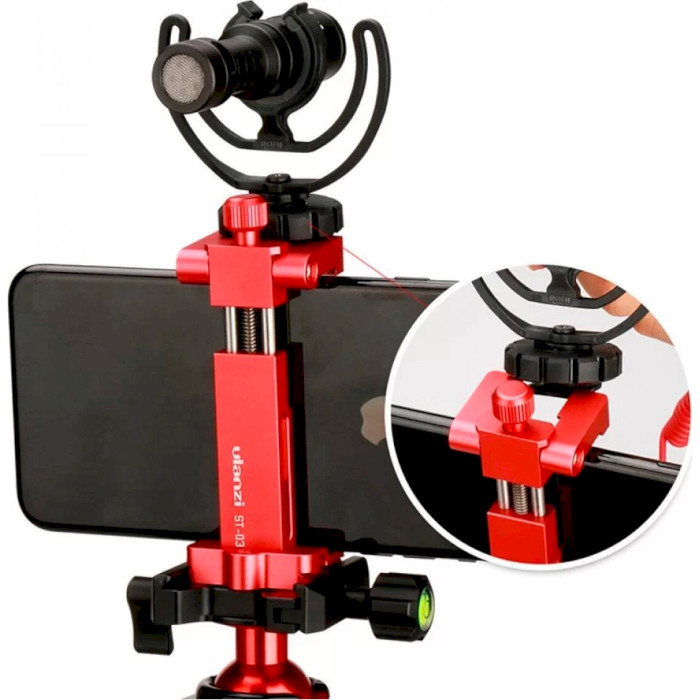 Тримач для смартфона ULANZI ST-03 Pocket Arca Swiss Phone Tripod Mount Red (UV-0596)