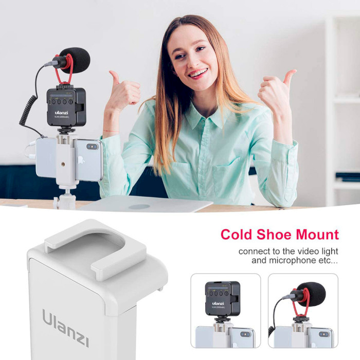 Держатель для смартфона ULANZI ST-07 Vlog Smartphone Tripod Mount White (UV-2152)