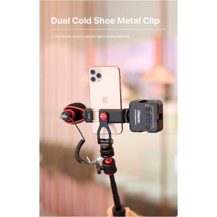 Держатель для смартфона ULANZI ST-10 Metal Phone Holder with Cold Shoe (UV-2031)