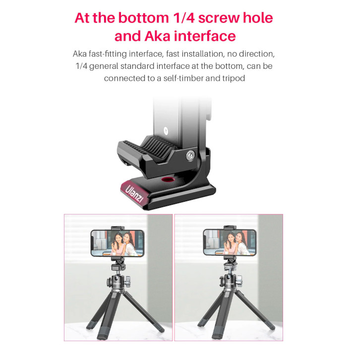 Тримач для смартфона ULANZI ST-27 Metal Phone Tripod Mount Clip (UV-2476)