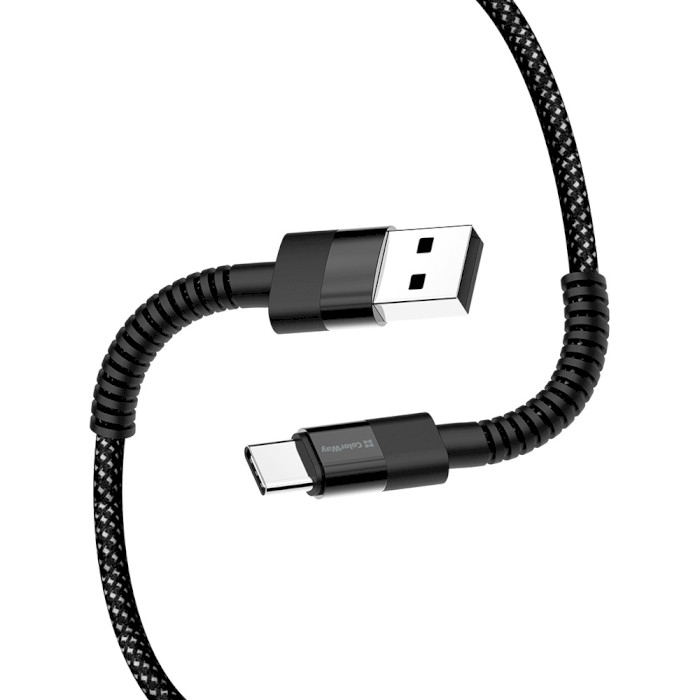 Кабель COLORWAY Nylon Braided USB to Type-C 2.4A 1м Black (CW-CBUC063-BK)