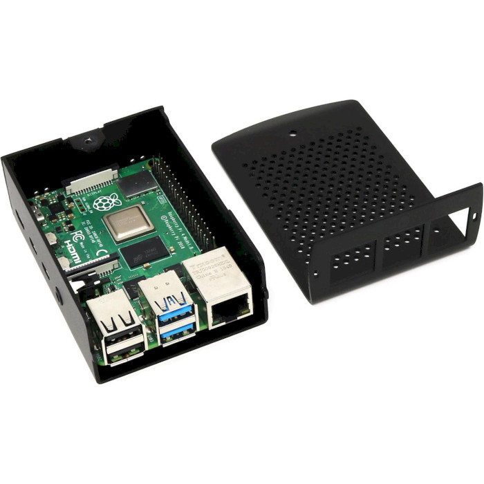 Корпус PI HUT Aluminium VESA для Raspberry Pi 4 (104094)