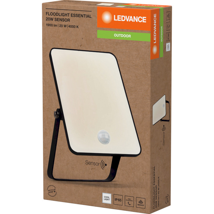 Прожектор LED LEDVANCE Floodlight Essential Sensor 20W 4000K (4058075768277)