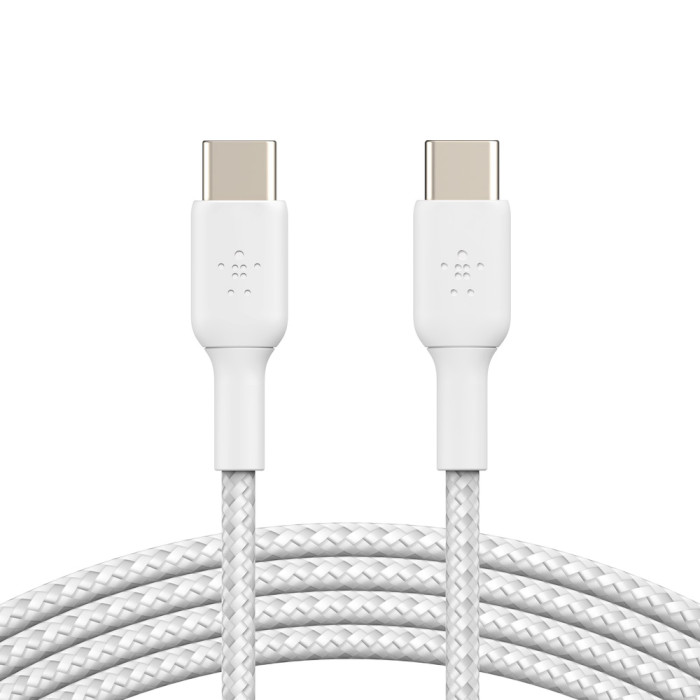 Кабель BELKIN Boost Up Charge Braided USB-C to USB-C 2м White (CAB004BT2MWH)