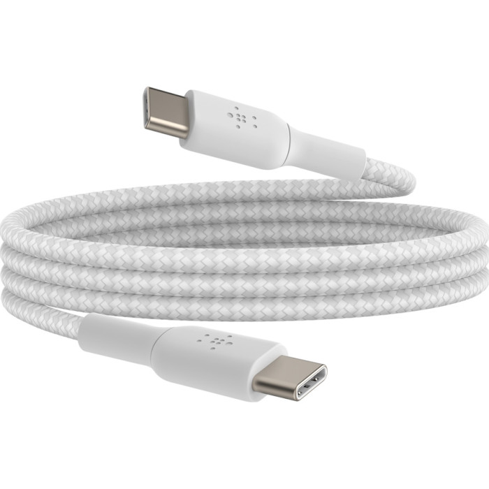 Кабель BELKIN Boost Up Charge Braided USB-C to USB-C 2м White (CAB004BT2MWH)