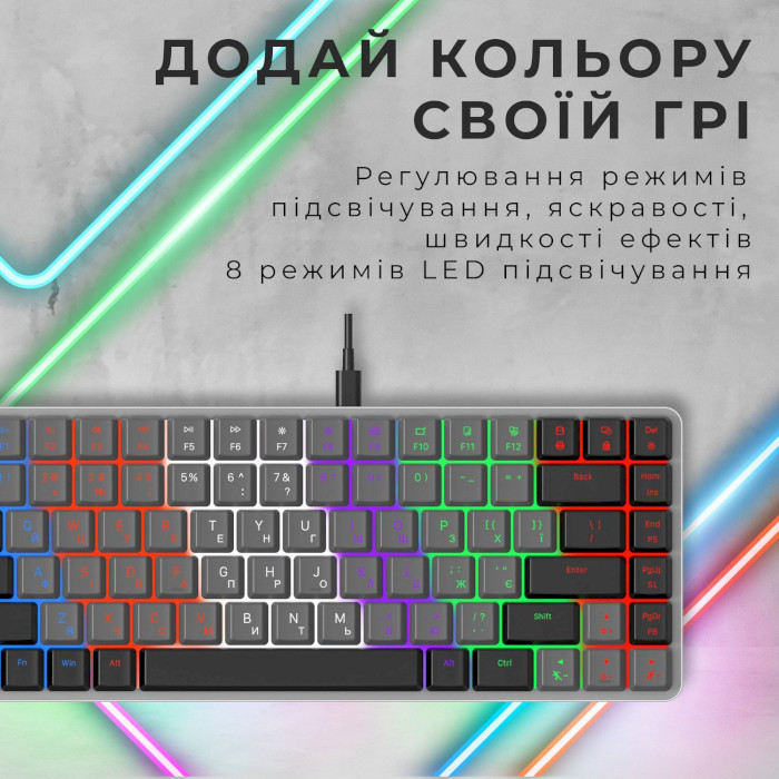 Клавіатура GAMEPRO MK140R Outemu Red Switch Dark Gray