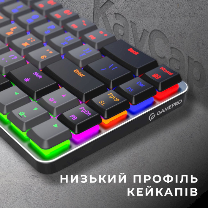 Клавіатура бездротова GAMEPRO MK122R Outemu Red Switch Dark Gray