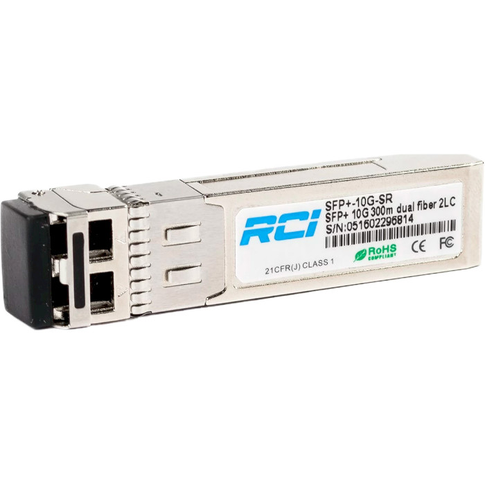 Модуль RCI SFP+-10G-SR SFP+ 10GbE Tx850/Rx850 300m MM LC Duplex