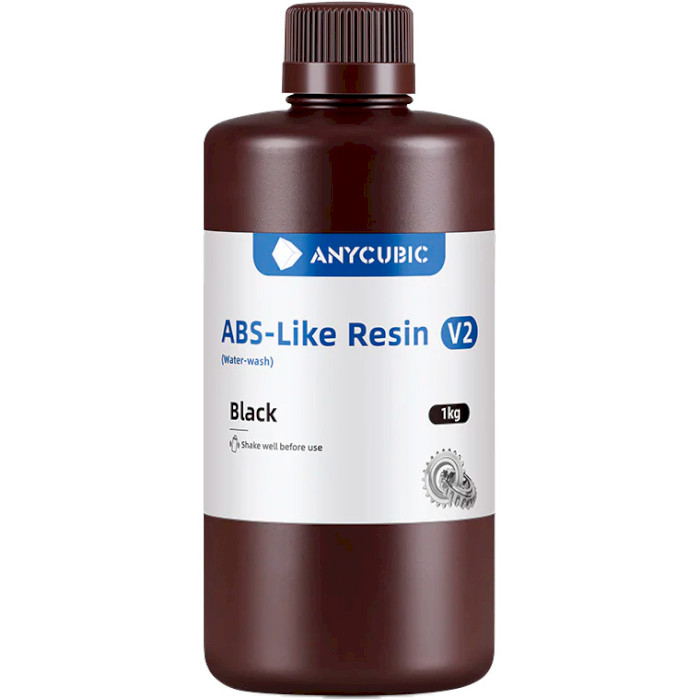 Фотополімерна гума для 3D принтера ANYCUBIC ABS-Like Resin V2, 1кг, Black