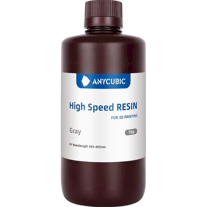 Фотополимерная резина для 3D принтера ANYCUBIC High Speed Resin, 1кг, Gray