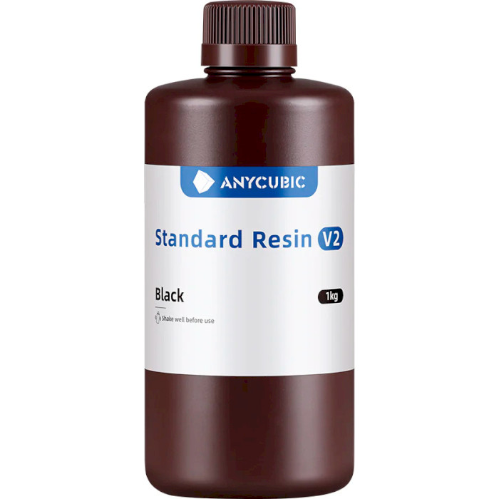 Фотополимерная резина для 3D принтера ANYCUBIC Standard Resin V2, 1кг, Black