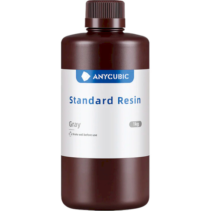 Фотополимерная резина для 3D принтера ANYCUBIC Standard Resin, 1кг, Gray