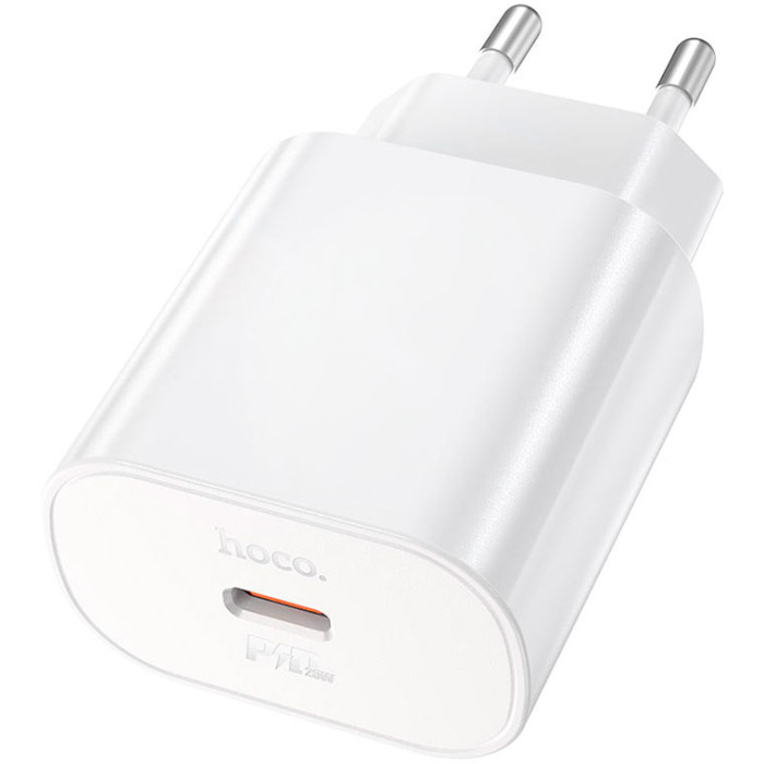 Зарядний пристрій HOCO N22 Jetta 1xUSB-C, PD25W White (6931474760067)