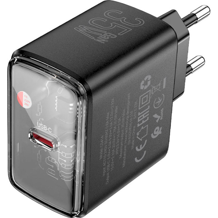 Зарядний пристрій HOCO CS41A Smart 1xUSB-C, PD35W Black (6942007620703)