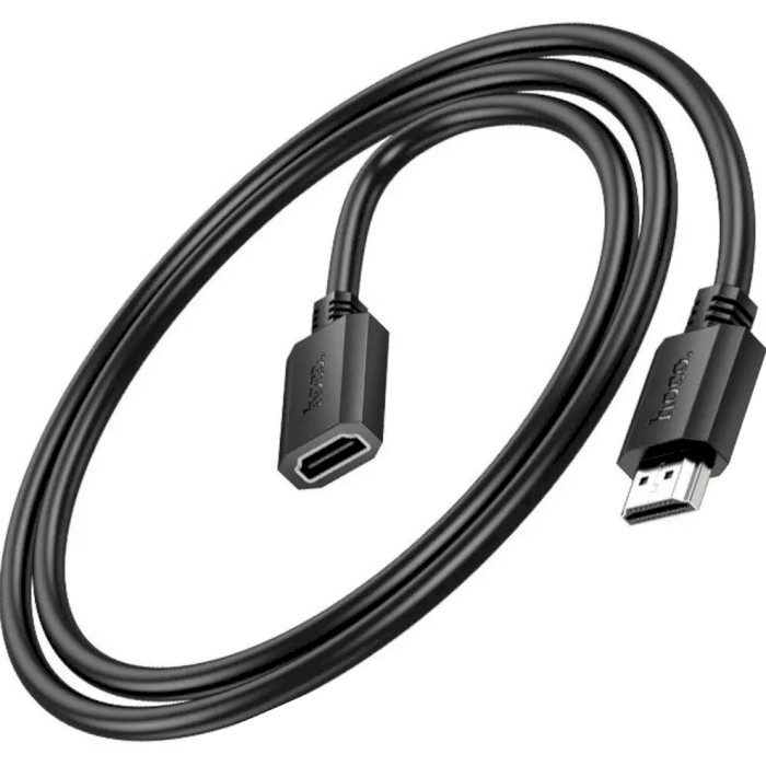 Кабель HOCO US13 HDTV Male to HDTV Female HD Extension Data Cable HDMI 1м Black (6942007628242)