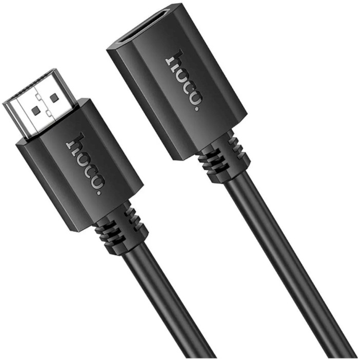 Кабель HOCO US13 HDTV Male to HDTV Female HD Extension Data Cable HDMI 2м Black (6942007628259)