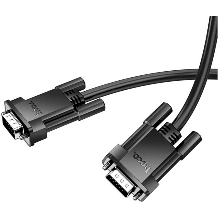 Кабель HOCO US11 VGA Male to VGA Male HD Data Cable VGA 1м Black (6942007628204)