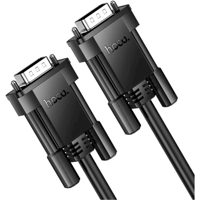 Кабель HOCO US11 VGA Male to VGA Male HD Data Cable VGA 1м Black (6942007628204)