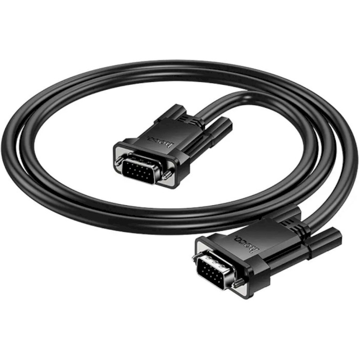 Кабель HOCO US11 VGA Male to VGA Male HD Data Cable VGA 1м Black (6942007628204)