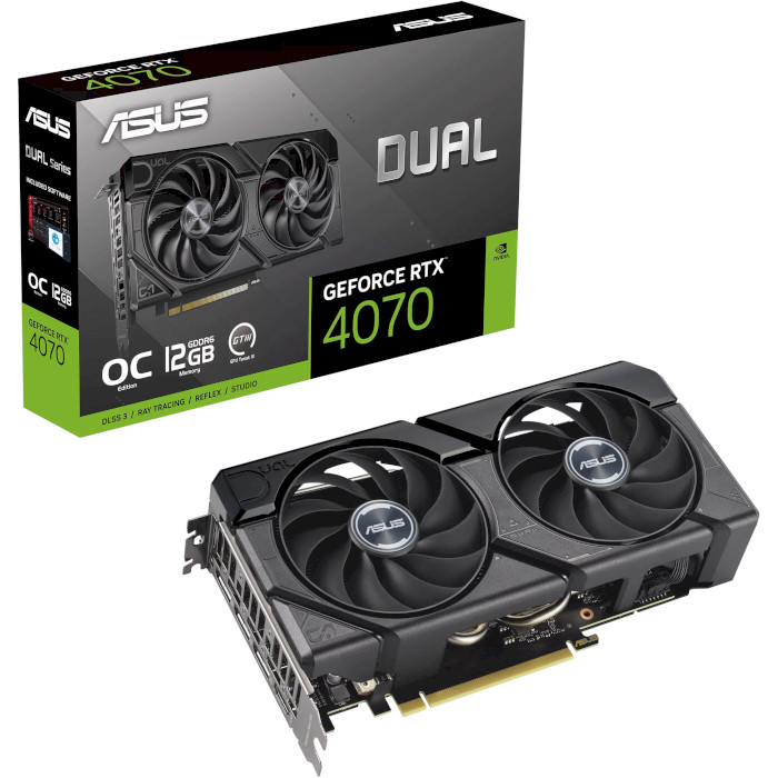 Видеокарта ASUS Dual GeForce RTX 4070 EVO OC Edition 12GB GDDR6 (DUAL-RTX4070-O12GD6-EVO)