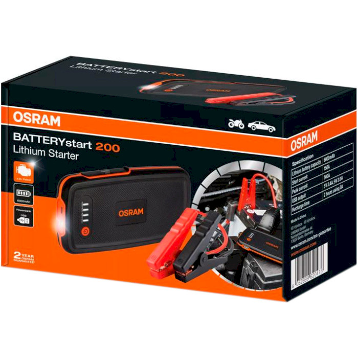 Портативний пускозарядний пристрій OSRAM OBSL200 6000mAh