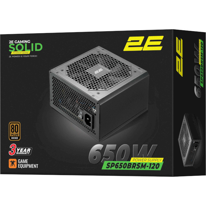 Блок питания 650W 2E GAMING Solid Power SP650BRSM (2E-SP650BRSM-120)