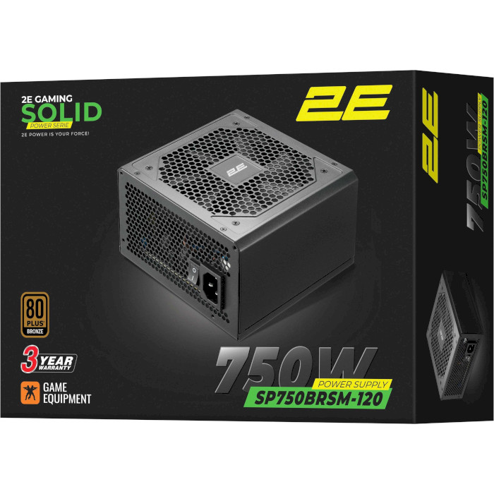 Блок питания 750W 2E GAMING Solid Power SP750BRSM (2E-SP750BRSM-120)