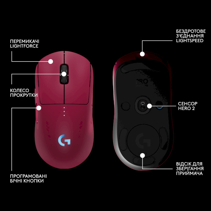 Миша ігрова LOGITECH G Pro 2 Lightspeed Pink (910-007309)