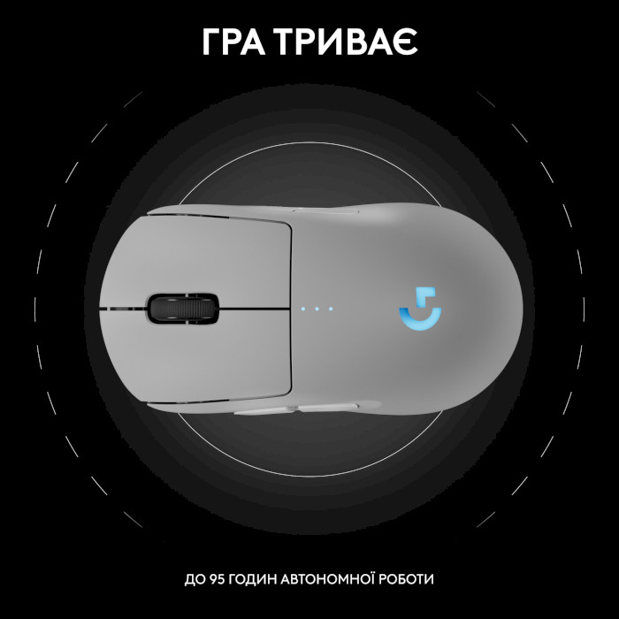 Миша ігрова LOGITECH G Pro 2 Lightspeed White (910-007302)