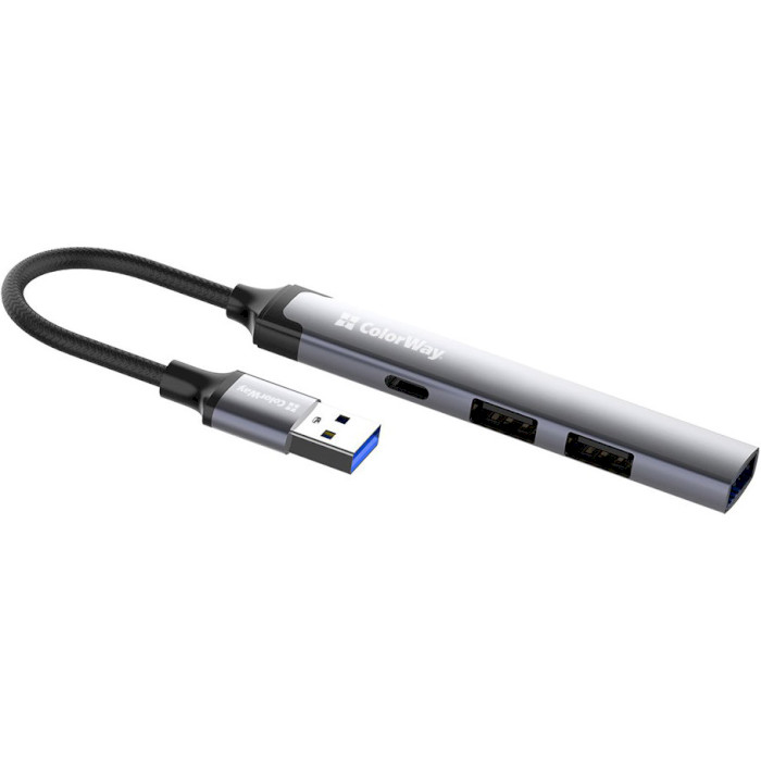 USB-хаб COLORWAY 4-in-1 USB-A to 1xUSB3.0, 2xUSB2.0, 1xUSB-C2.0 (CW-HUB05)