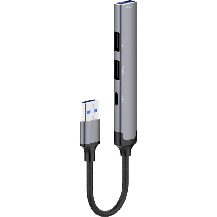 USB-хаб COLORWAY 4-in-1 USB-A to 1xUSB3.0, 2xUSB2.0, 1xUSB-C2.0 (CW-HUB05)