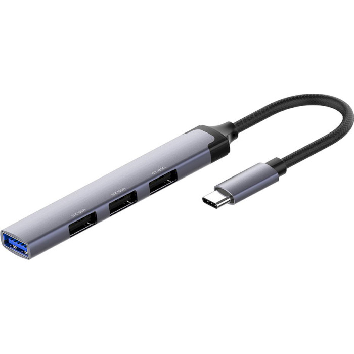 USB-хаб COLORWAY 4-in-1 USB-C to 1xUSB3.0, 3xUSB2.0 (CW-HUB04)