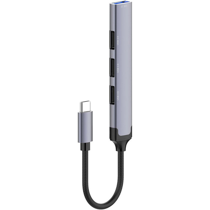 USB-хаб COLORWAY 4-in-1 USB-C to 1xUSB3.0, 3xUSB2.0 (CW-HUB04)