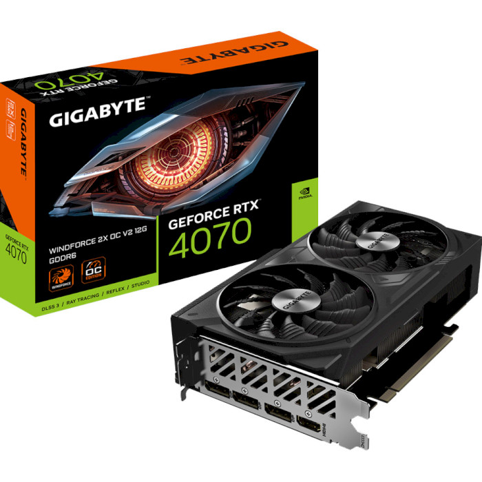 Видеокарта GIGABYTE GeForce RTX 4070 WindForce 2X OC V2 12G (GV-N4070WF2OCV2-12GD)