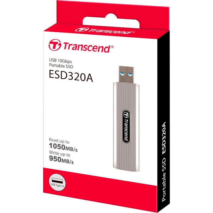 Портативный SSD диск TRANSCEND ESD320A 2TB USB3.2 Gen2 Soft Gray (TS2TESD320A)