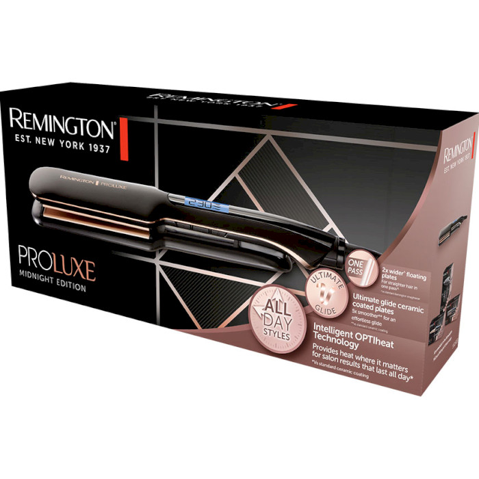 Выпрямитель для волос REMINGTON S9150B ProLuxe Midnight Wide Plate Hair Straightener