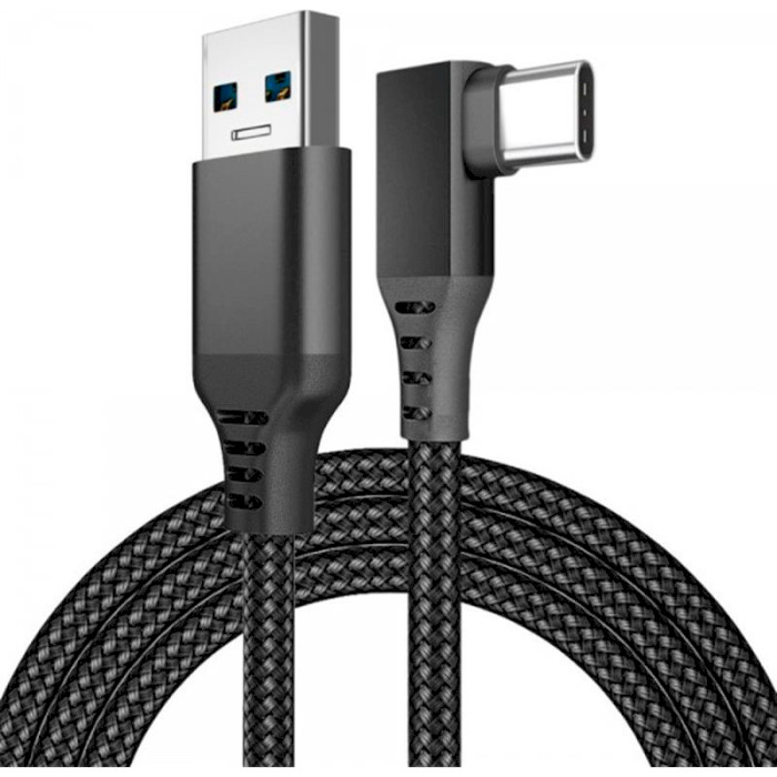 Кабель USB-A to Type-C 90 Degrees for Oculus Quest 6м Black